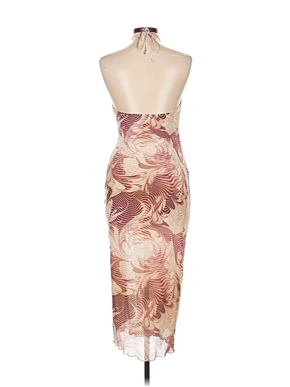 Forever 21 Pale Pink Cut-out Halter Midi Dress, Large - Picture 2 of 7